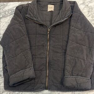 Chelsea & Violet Charcoal Quilted Puffer Jacket